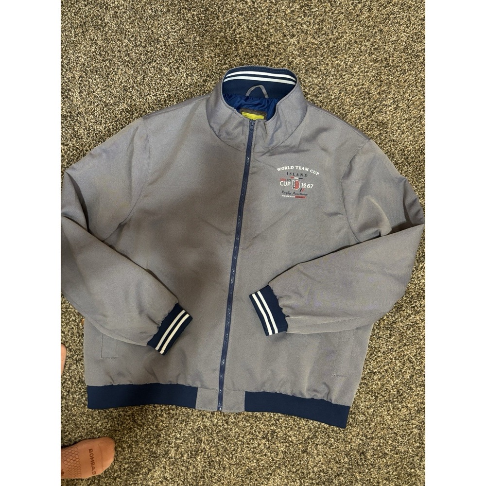 Atlas Foreman Jacket Mens 3XL Gray Full Zip World Team Cup Rugby